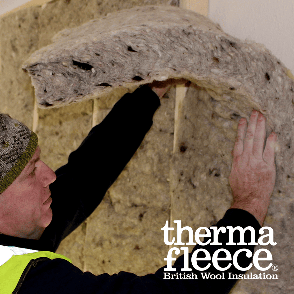 Thermafleece CosyWool Slab installation picture